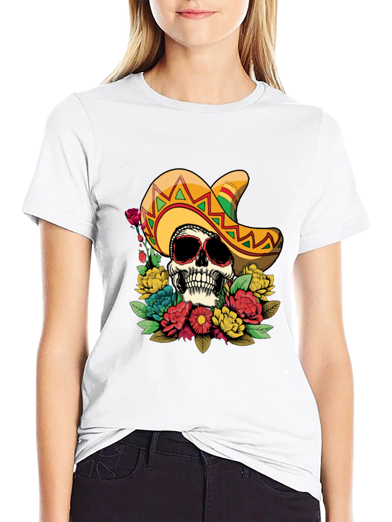 Skull & Sombrero Graphic Tee