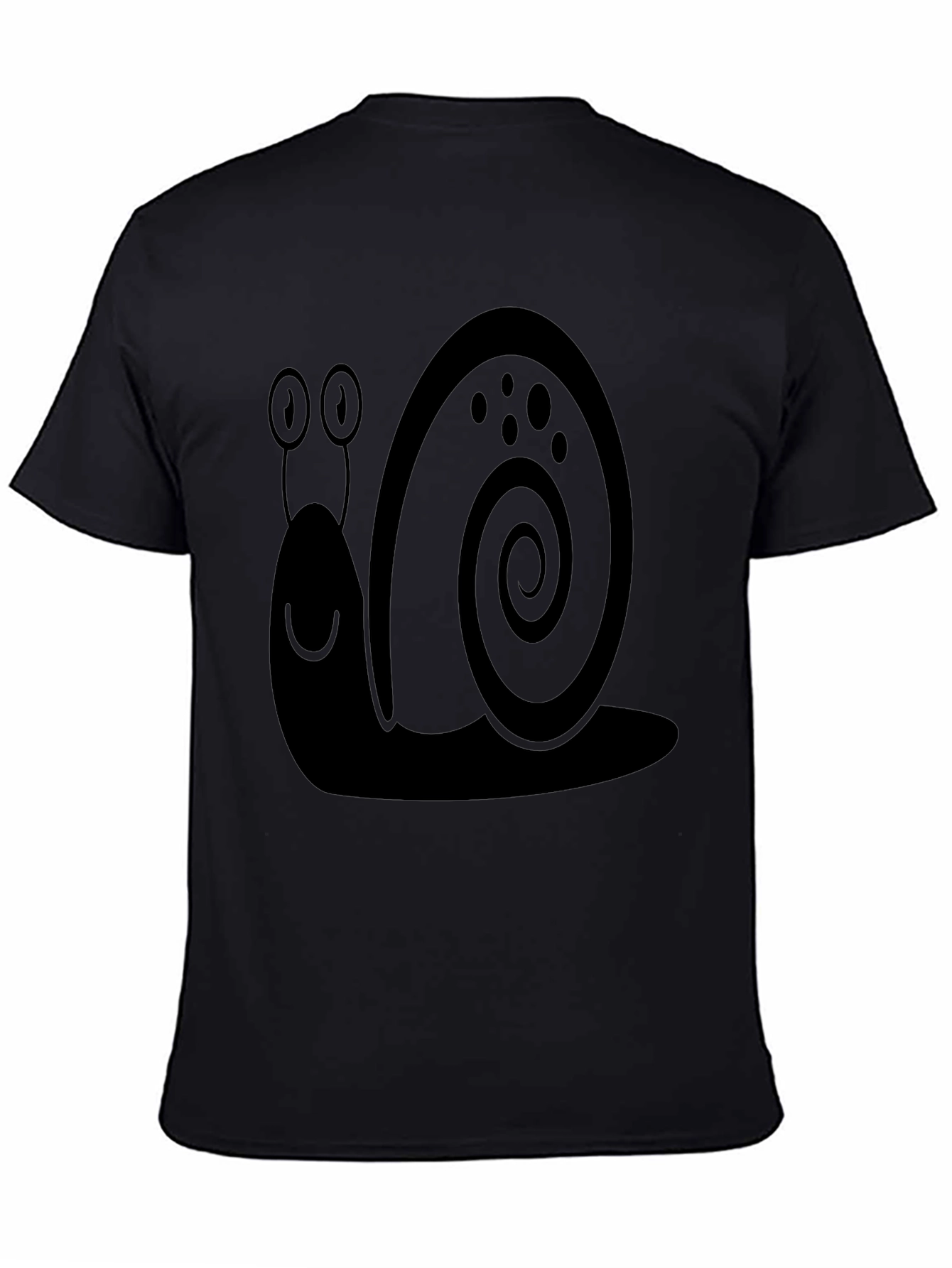 Snail Graphic Tee - Mens Black Cotton T-Shirt