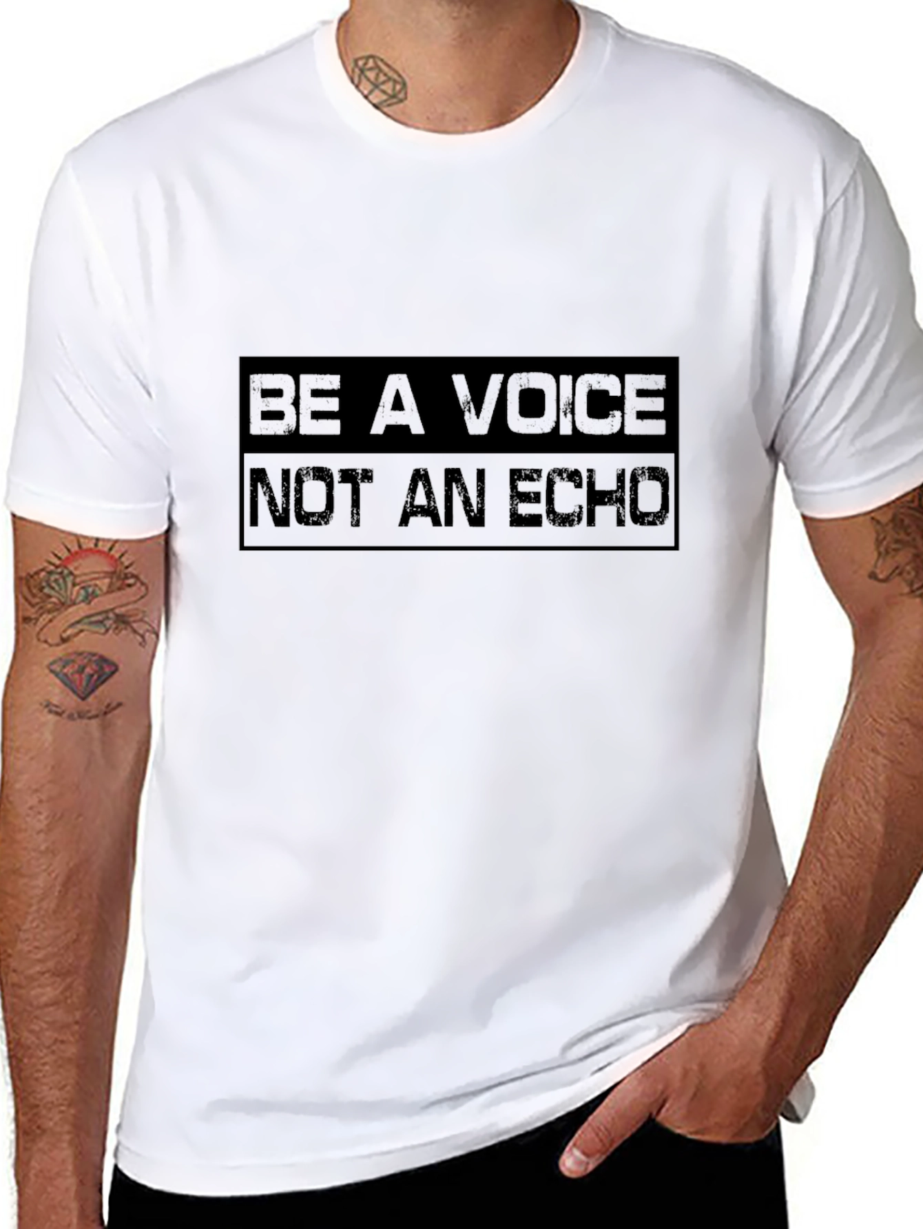Be A Voice Black Graphic Tee
