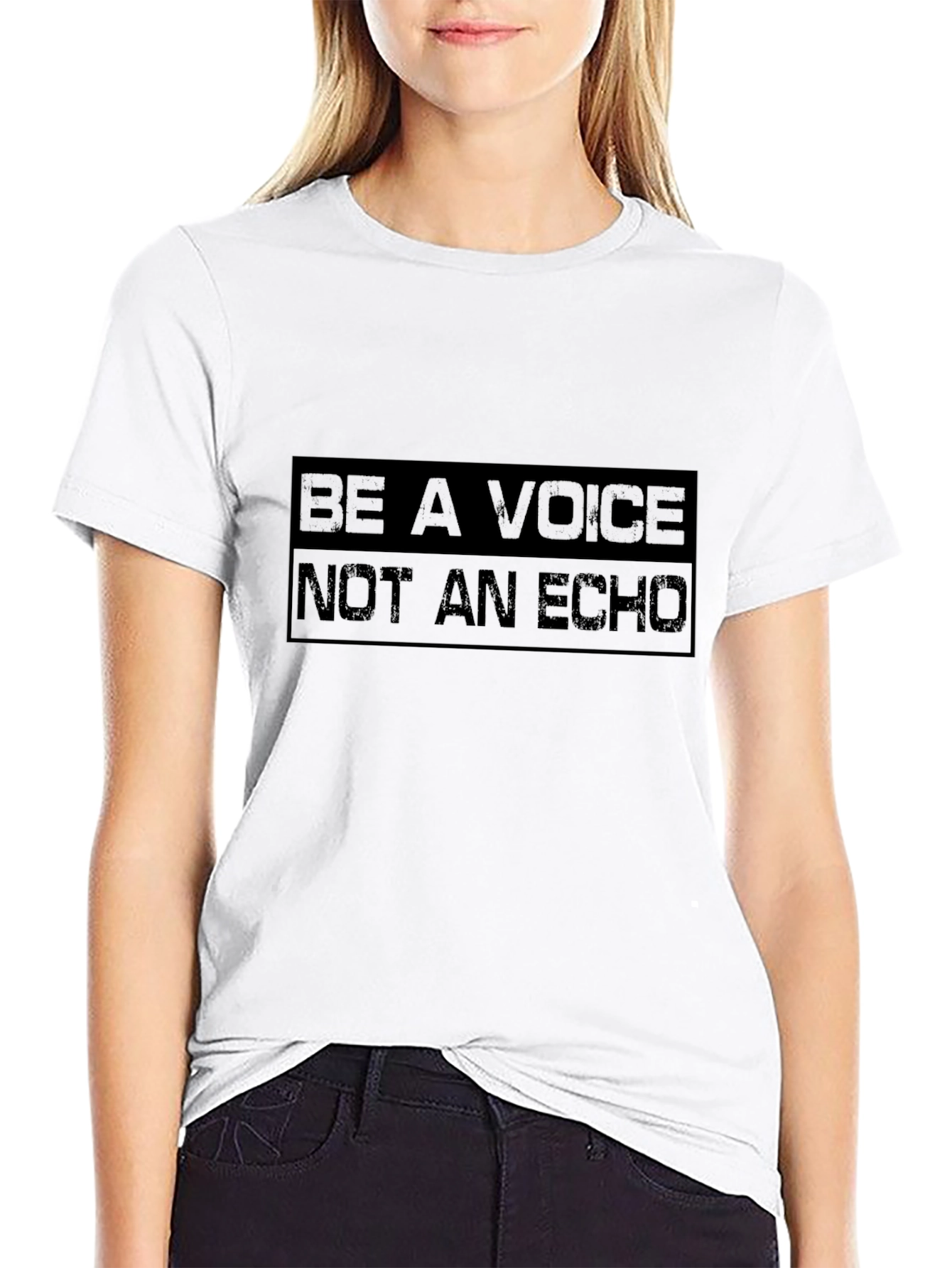 Be A Voice Black Graphic Tee