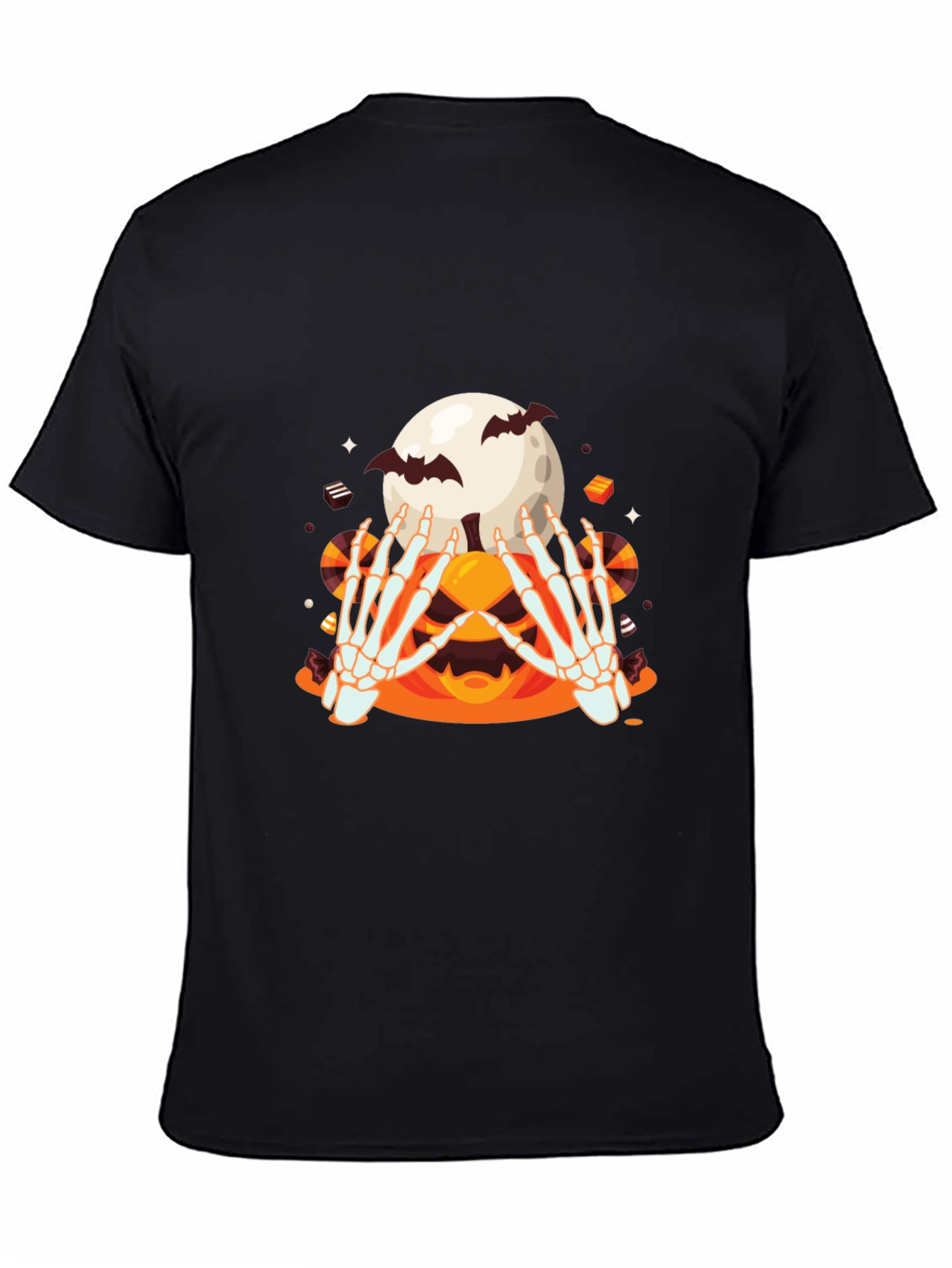 Spooky Skeleton Hands Halloween Graphic Tee