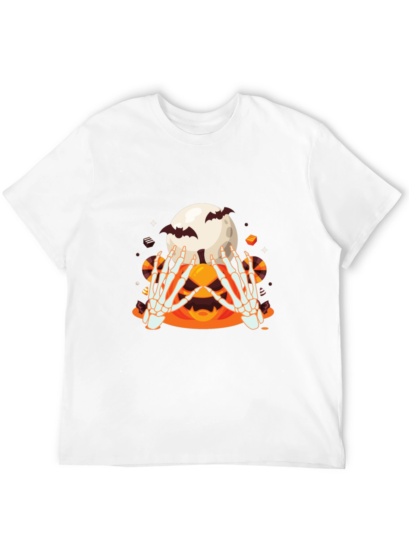 Spooky Skeleton Hands Halloween Graphic Tee