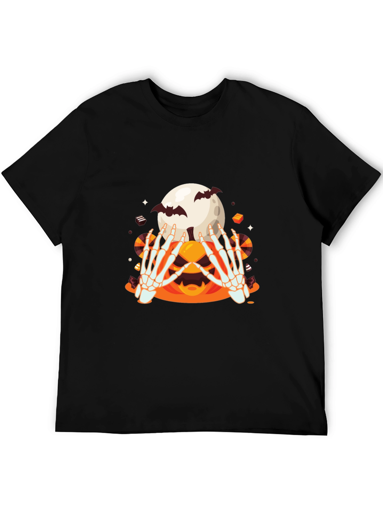 Spooky Skeleton Hands Halloween Graphic Tee