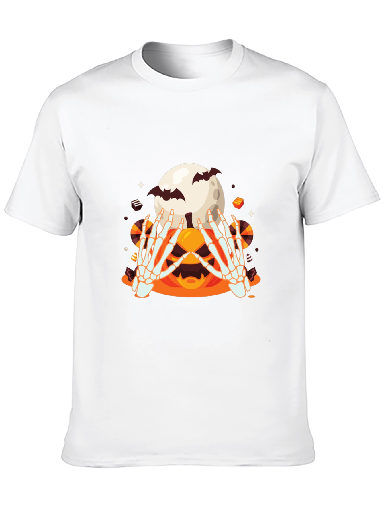 Spooky Skeleton Hands Halloween Graphic Tee