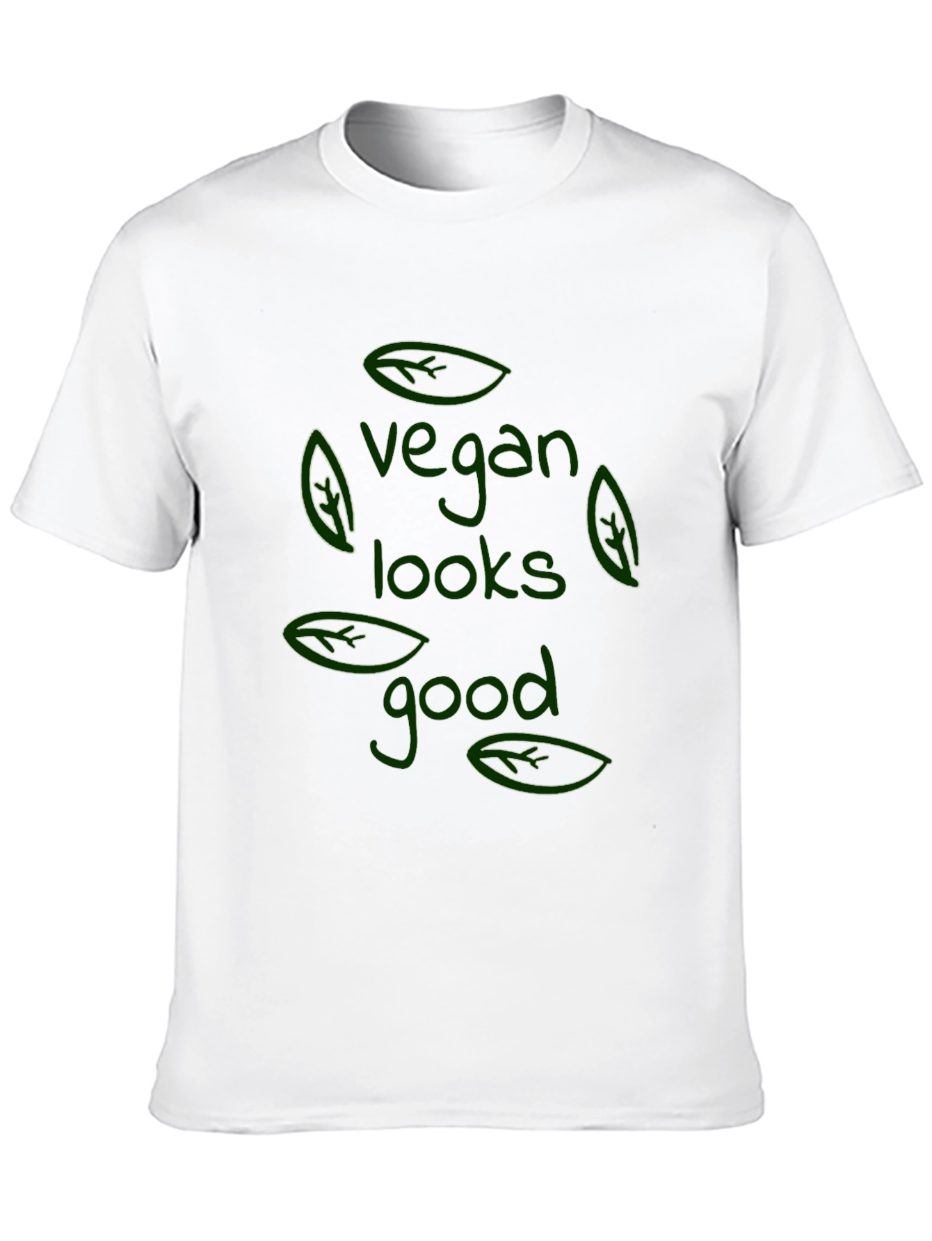 Vegan Looks Good T-Shirt - Black Stylish Comfortable