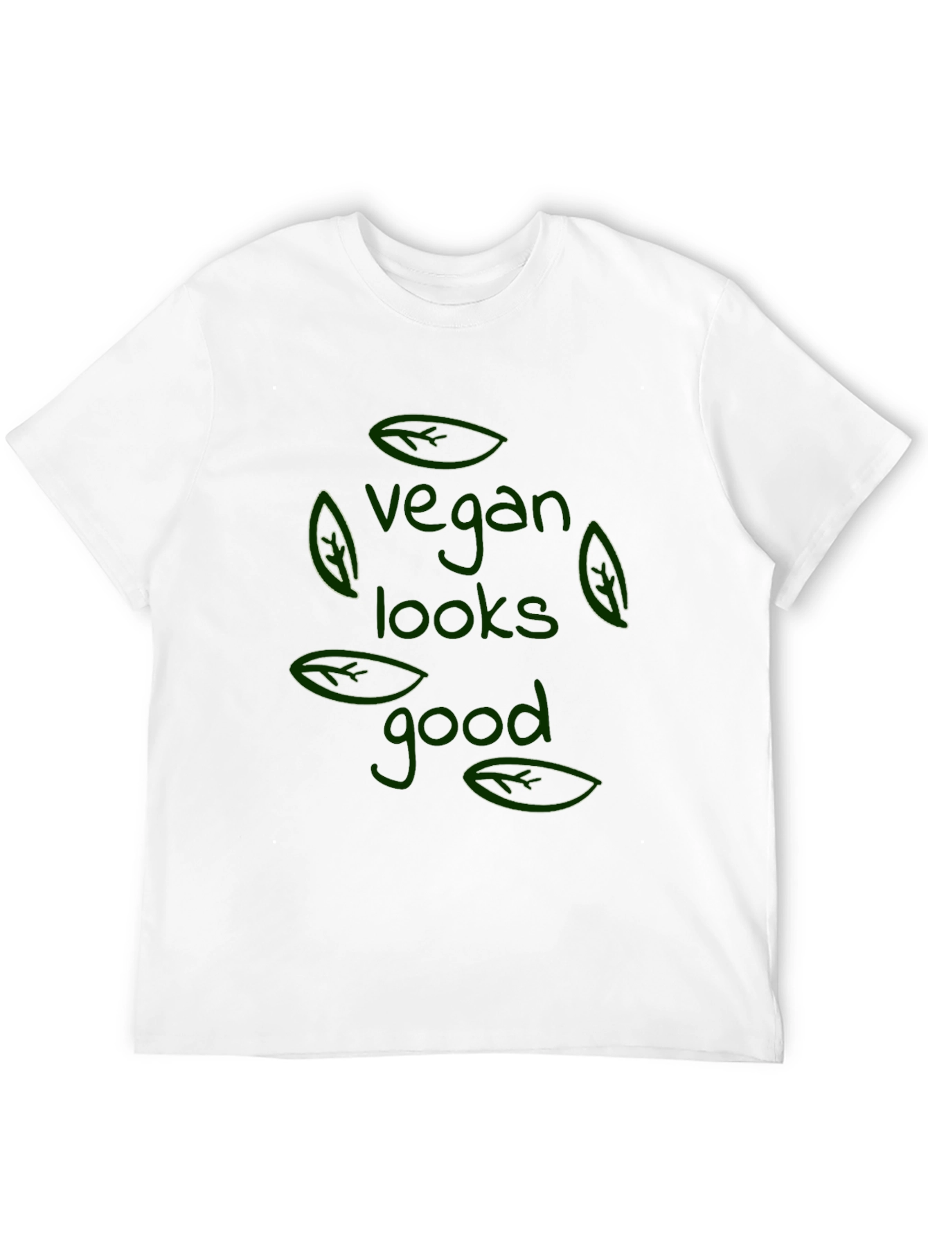 Vegan Looks Good T-Shirt - Black Stylish Comfortable
