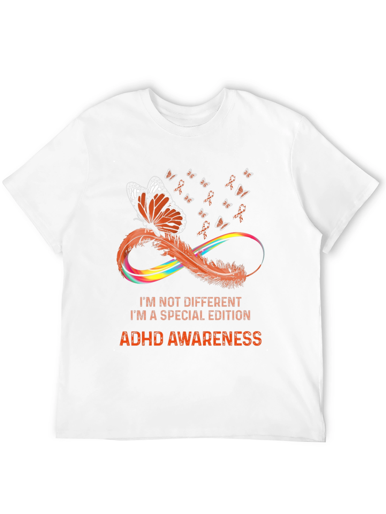 ADHD Awareness T-Shirt - Butterfly & Infinity Design