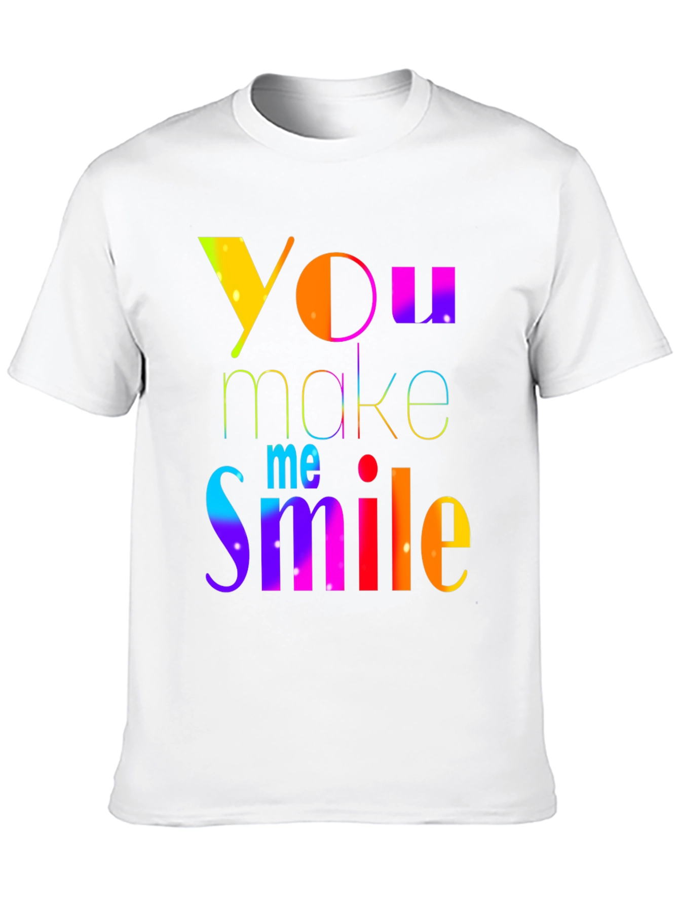 Rainbow You Make Me Smile Black T-Shirt