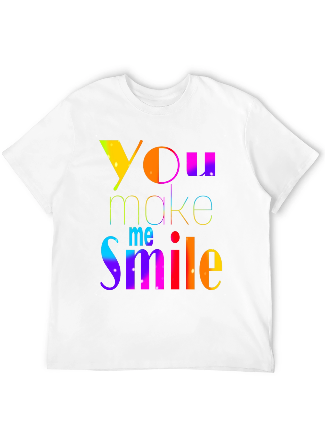Rainbow You Make Me Smile Black T-Shirt