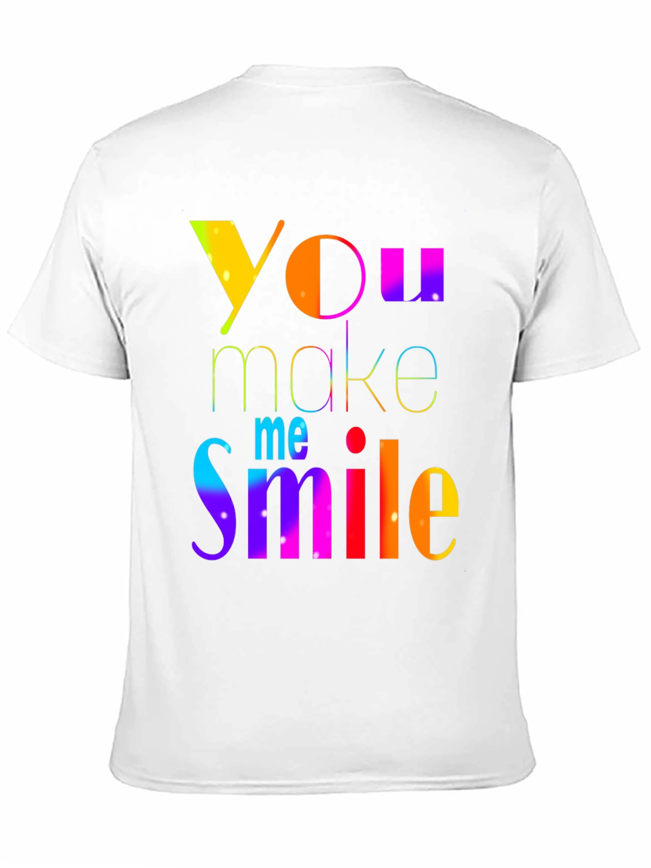 Rainbow You Make Me Smile Black T-Shirt