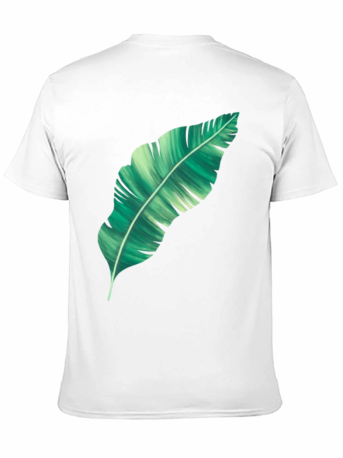 Banana Leaf Graphic Print Black T-Shirt