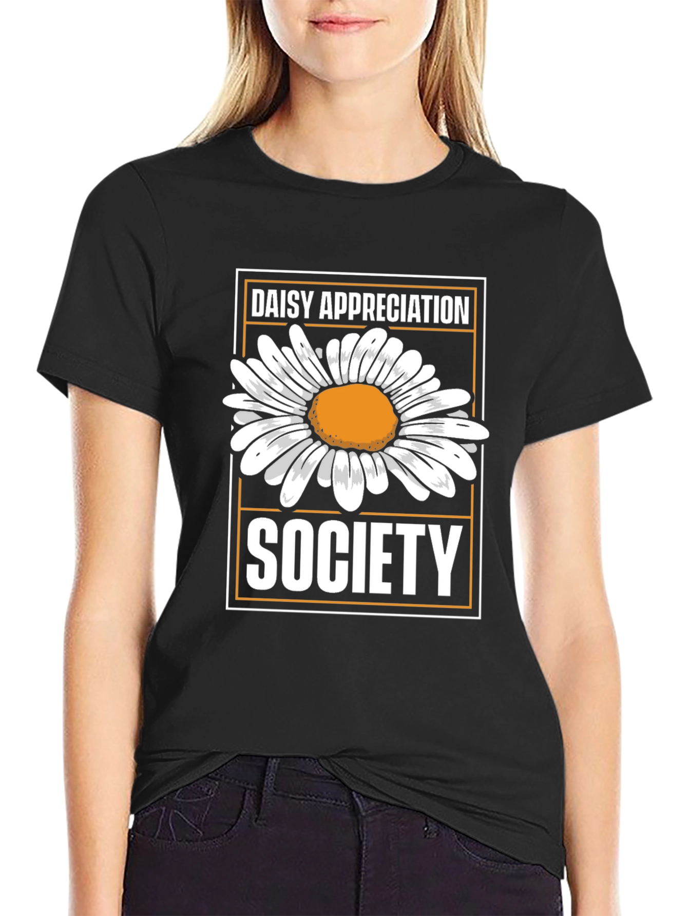 Daisy Appreciation Society Black T-Shirt