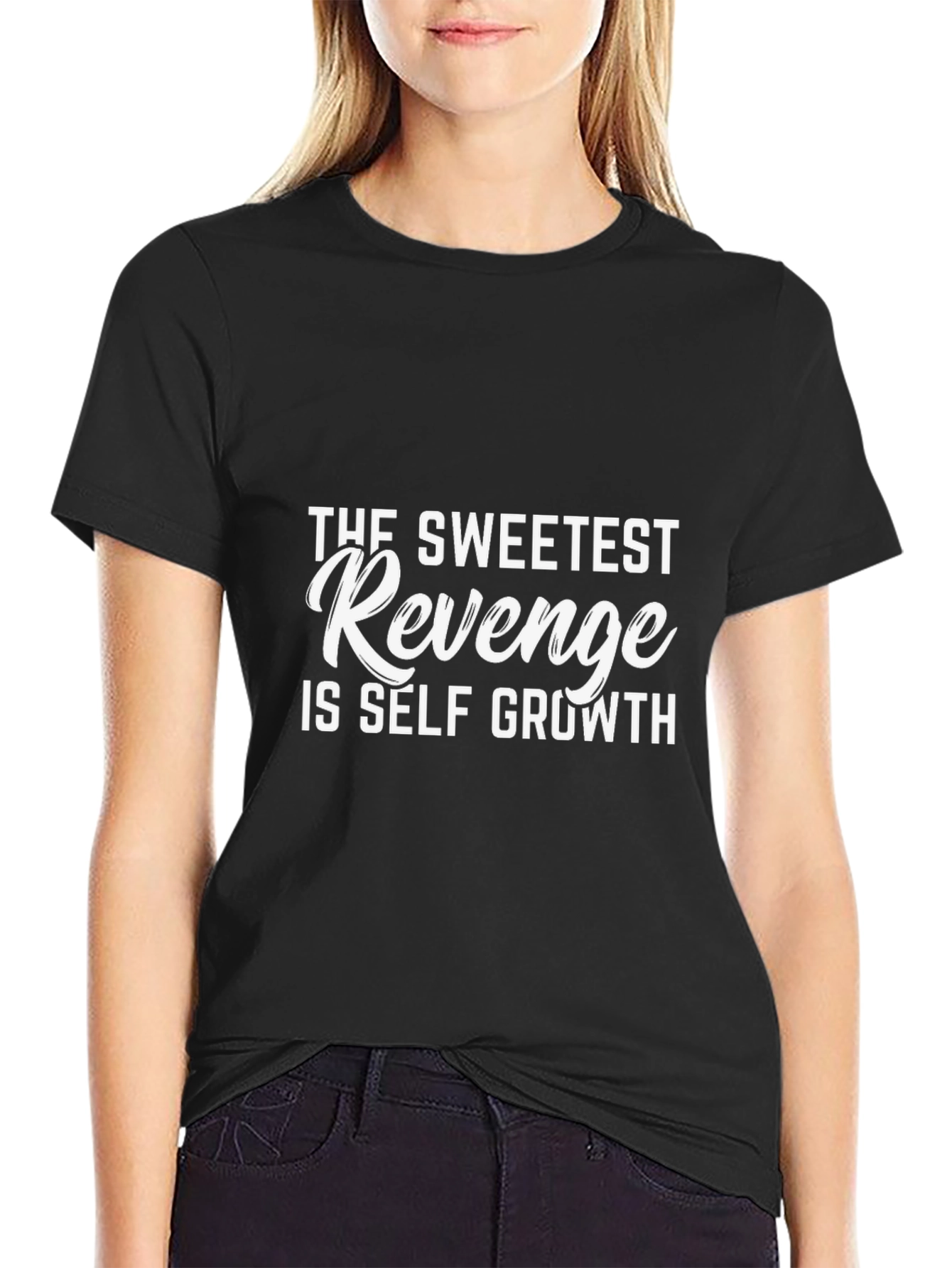 Sweetest Revenge Self Growth Black T-Shirt