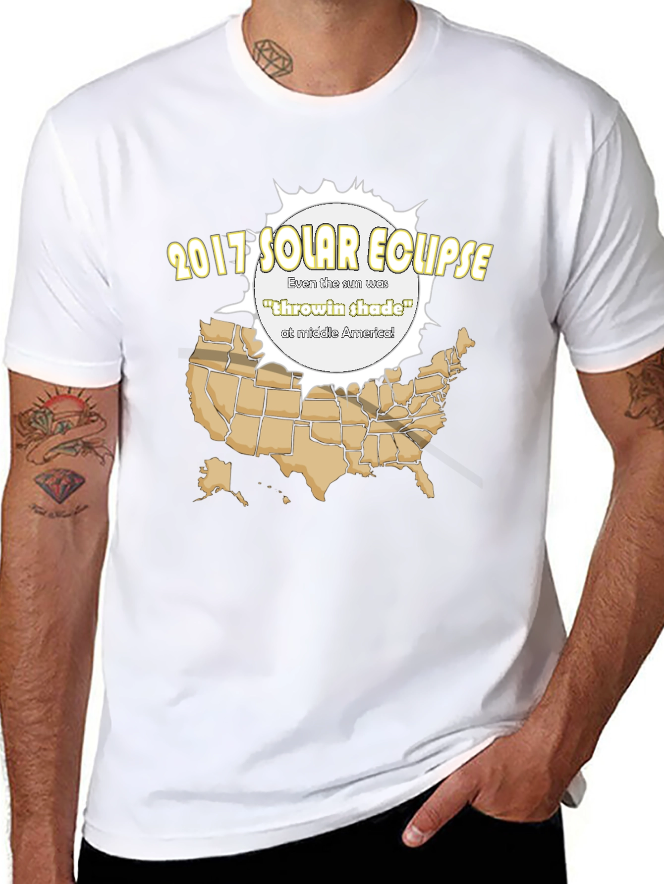 2017 Solar Eclipse T-Shirt - Throwin Shade Design