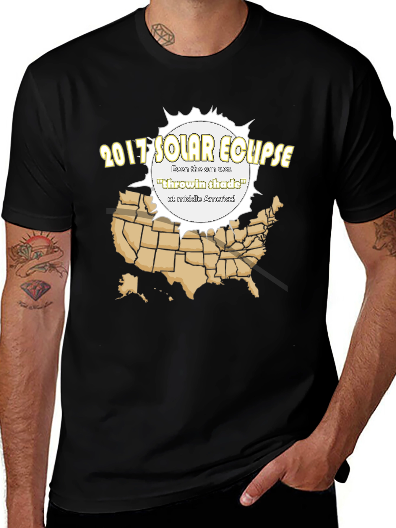 2017 Solar Eclipse T-Shirt - Throwin Shade Design