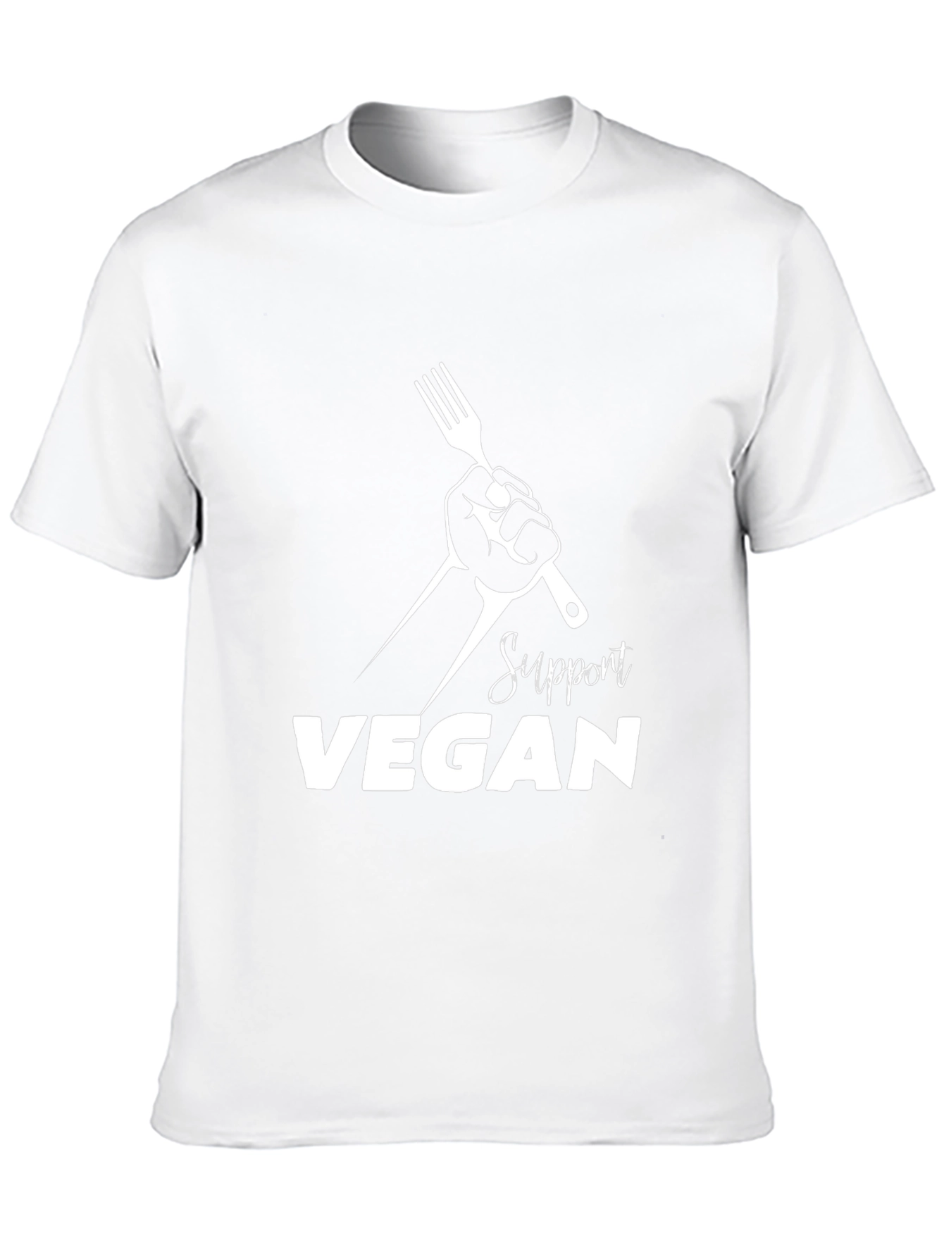 Support Vegan Black T-Shirt