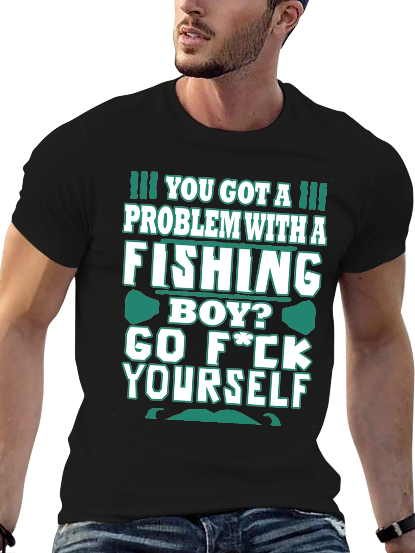 Fishing Boy Graphic Tee - Bold Sarcastic Humor