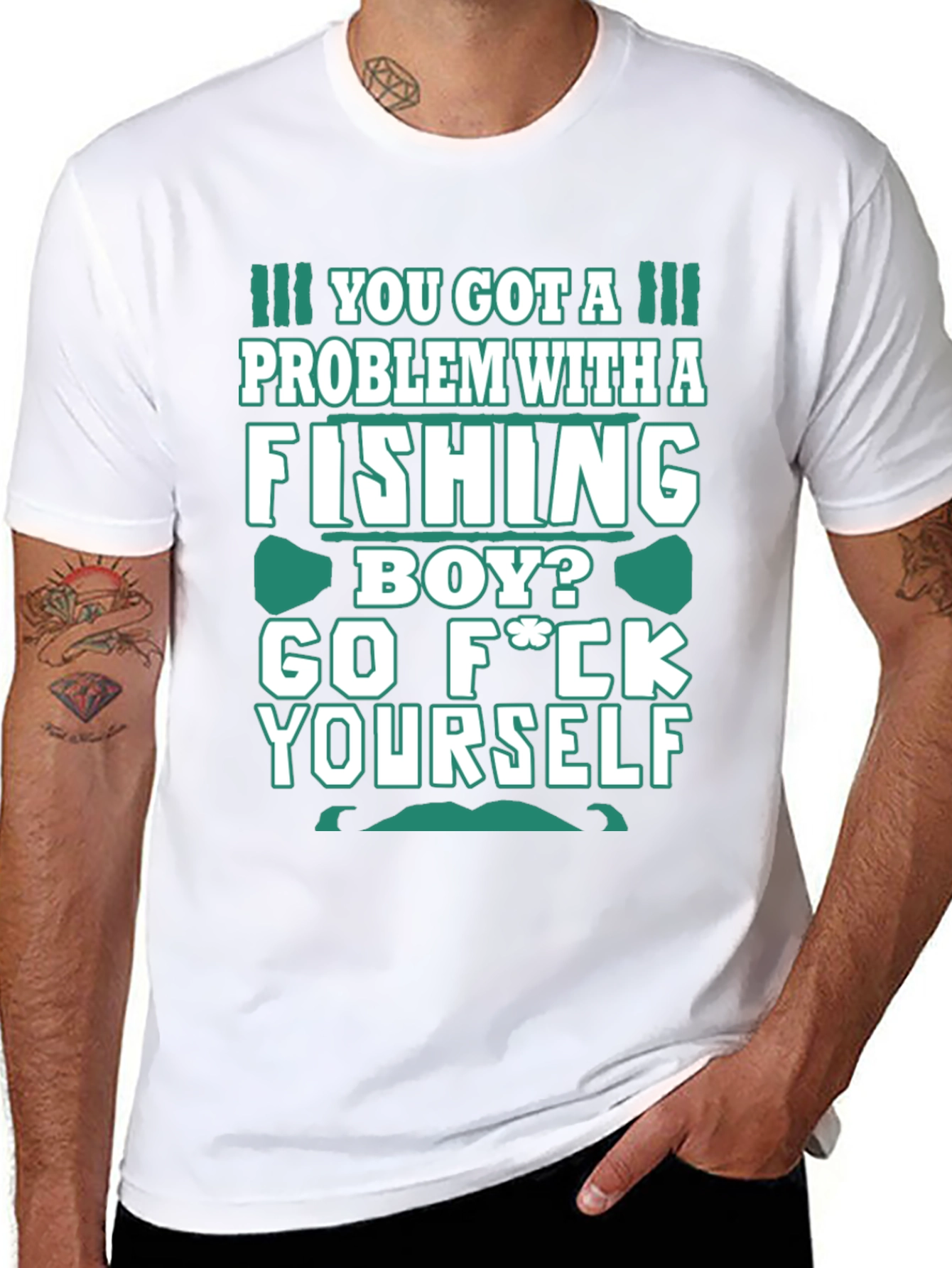 Fishing Boy Graphic Tee - Bold Sarcastic Humor