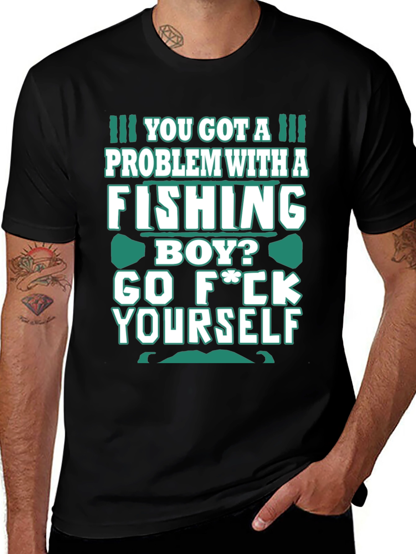 Fishing Boy Graphic Tee - Bold Sarcastic Humor