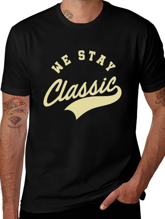We Stay Classic Mens Black T-Shirt