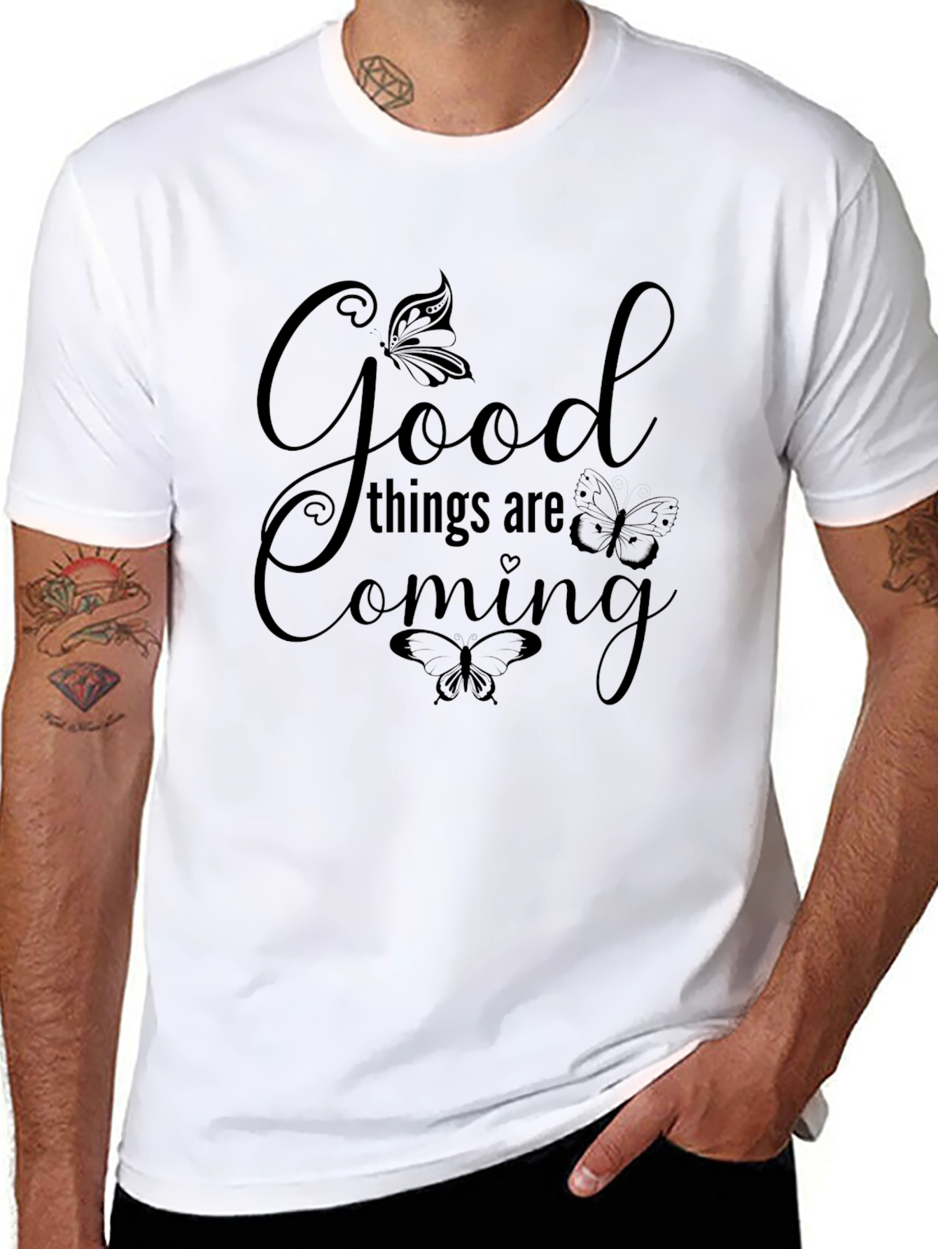 Good Things Are Coming Butterfly Graphic Tee