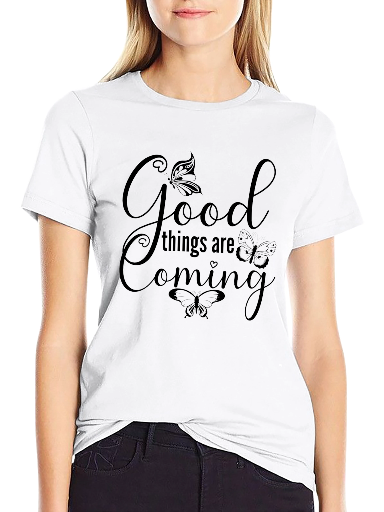Good Things Are Coming Butterfly Graphic Tee