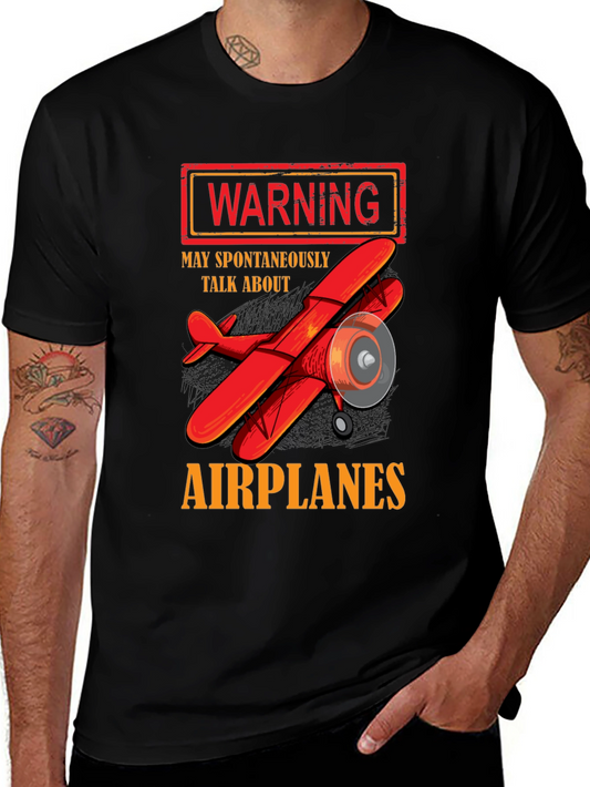 Warning: May Spontaneously Talk About Airplanes T-Shirt