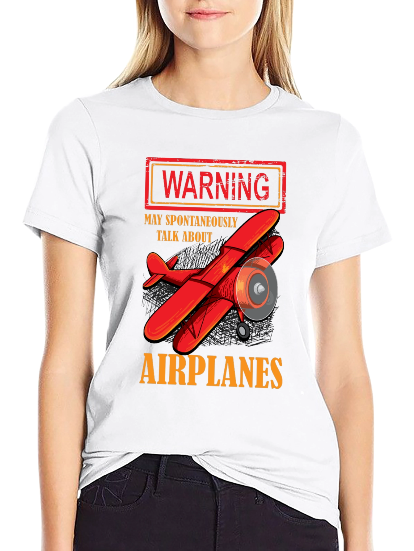 Warning: May Spontaneously Talk About Airplanes T-Shirt