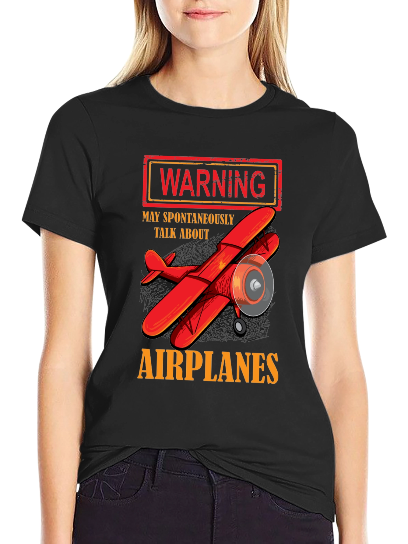 Warning: May Spontaneously Talk About Airplanes T-Shirt