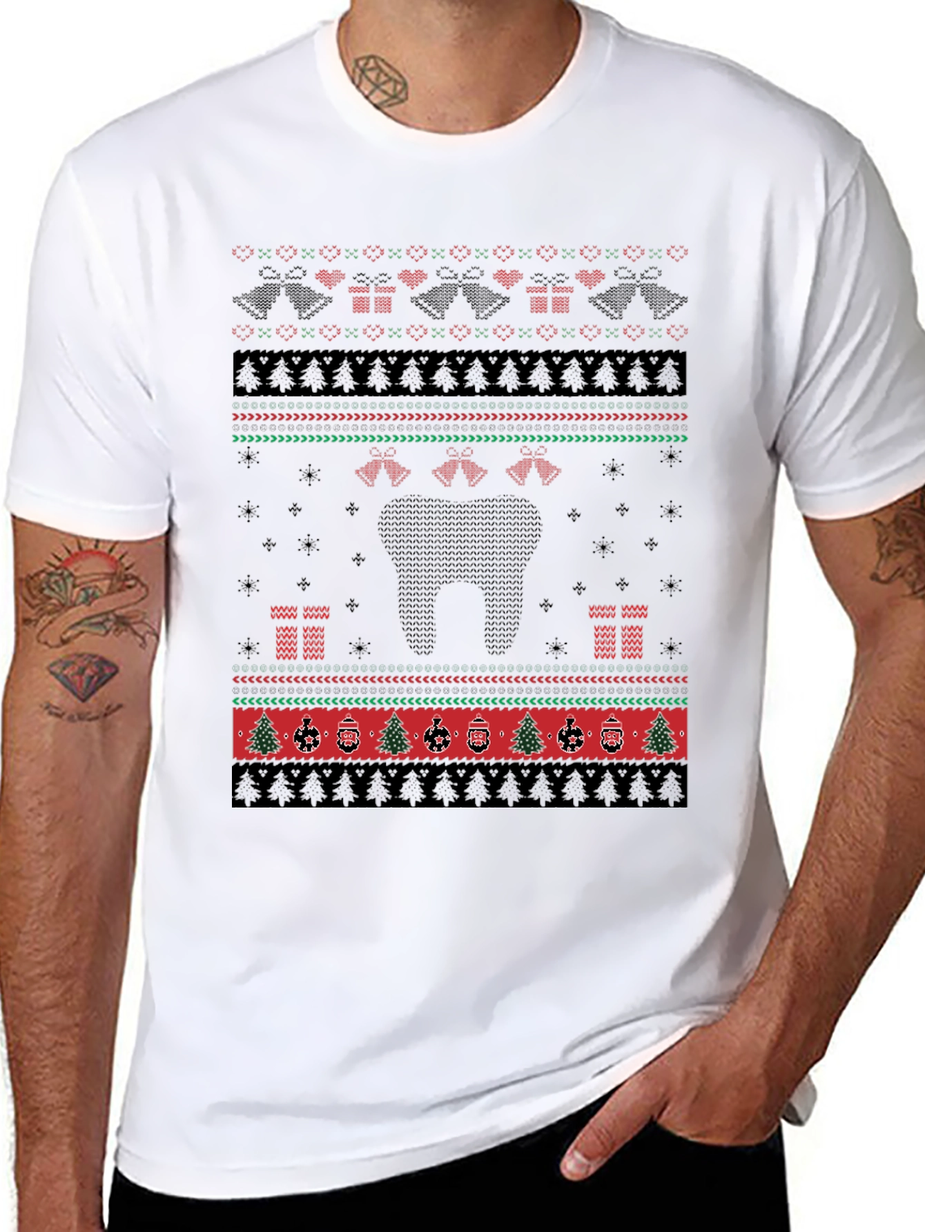 Ugly Christmas Sweater Style T-Shirt