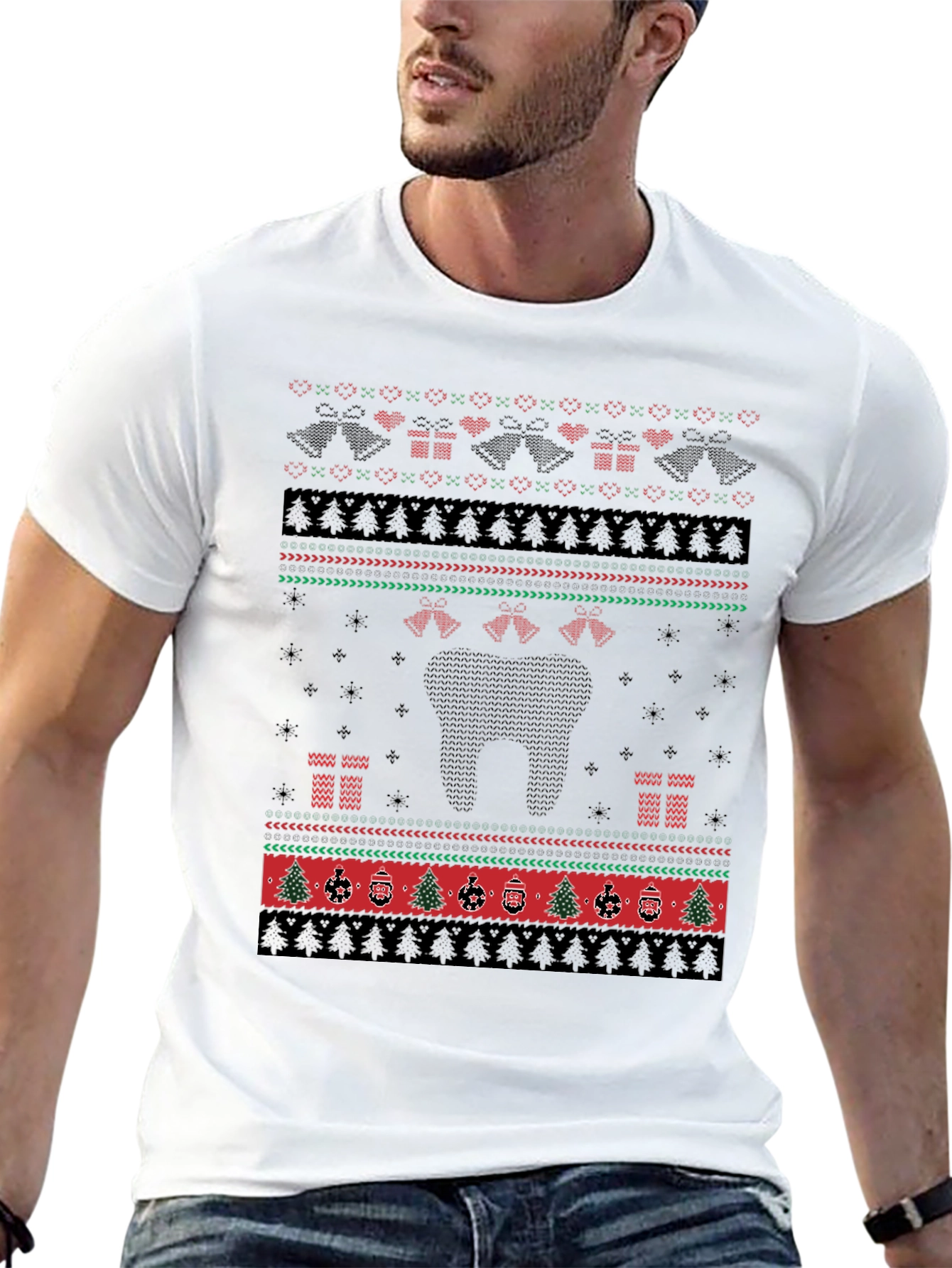 Ugly Christmas Sweater Style T-Shirt