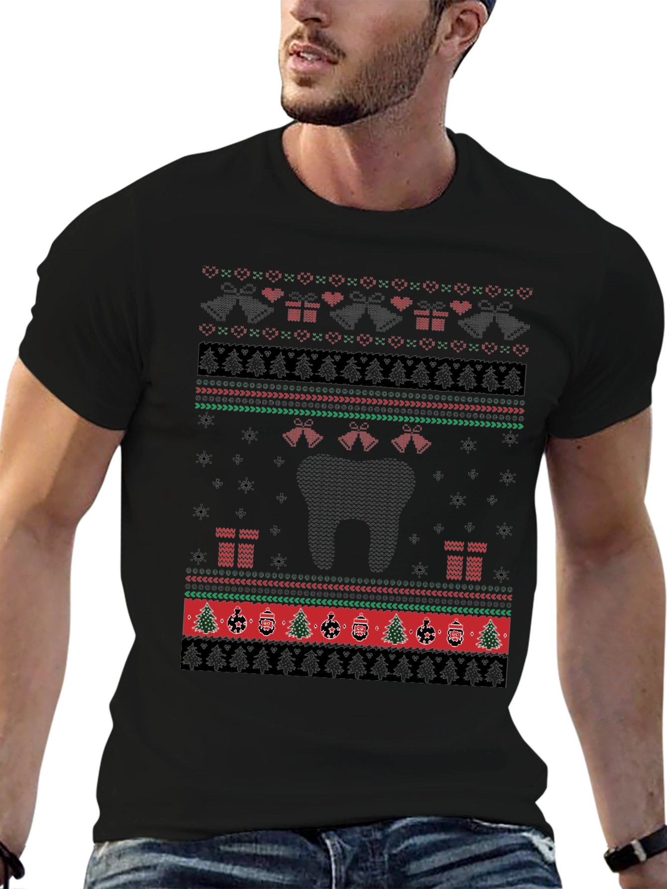 Ugly Christmas Sweater Style T-Shirt