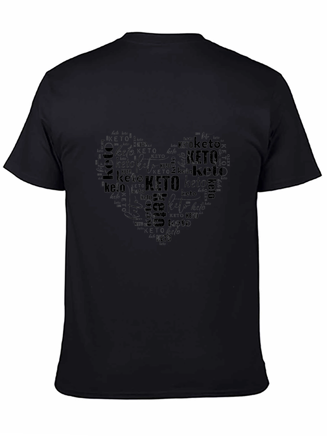 Keto Heart Word Art Graphic T-Shirt