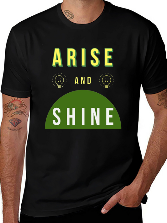 Arise and Shine Graphic Tee - Black Cotton Blend
