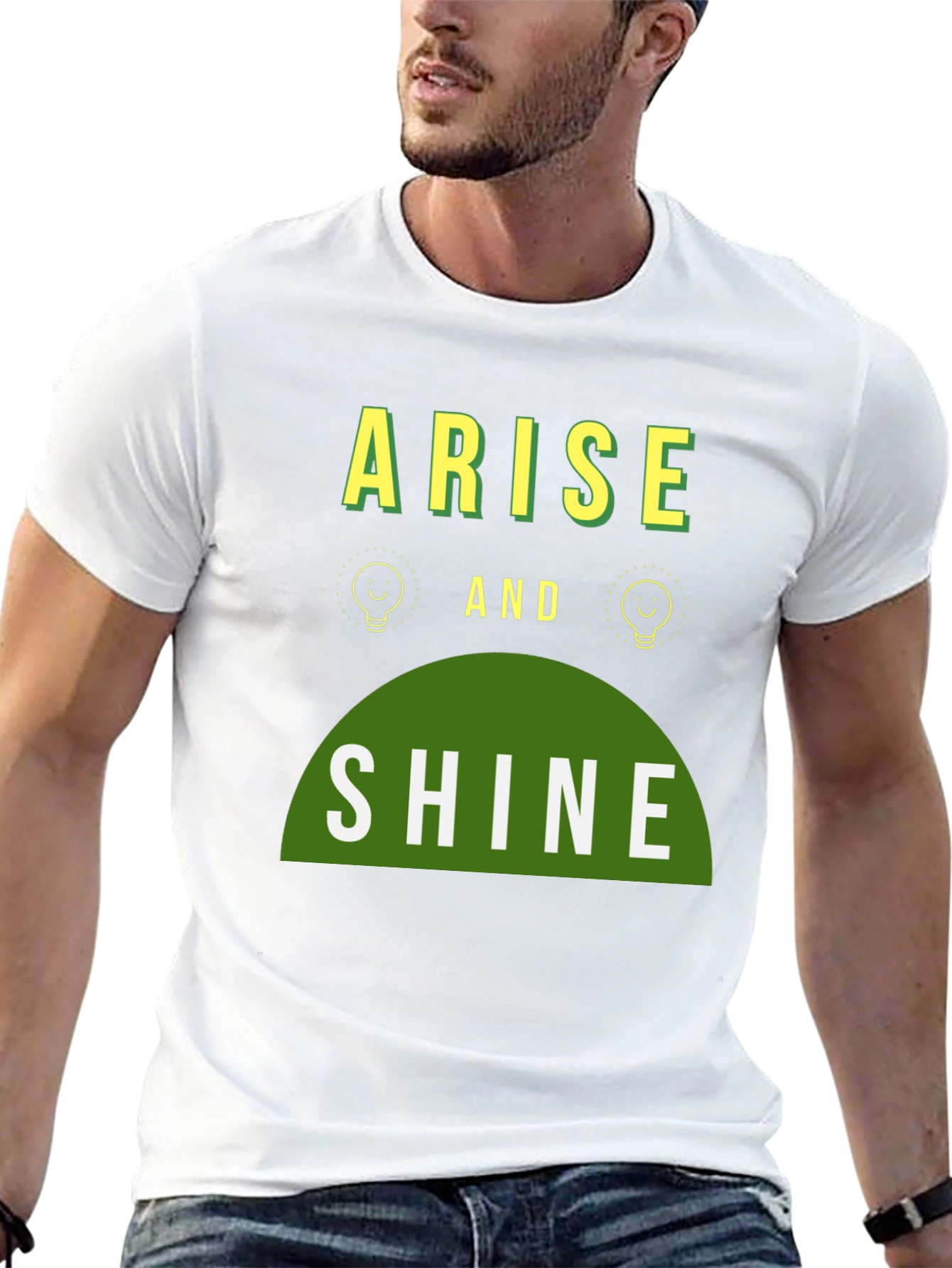 Arise and Shine Graphic Tee - Black Cotton Blend