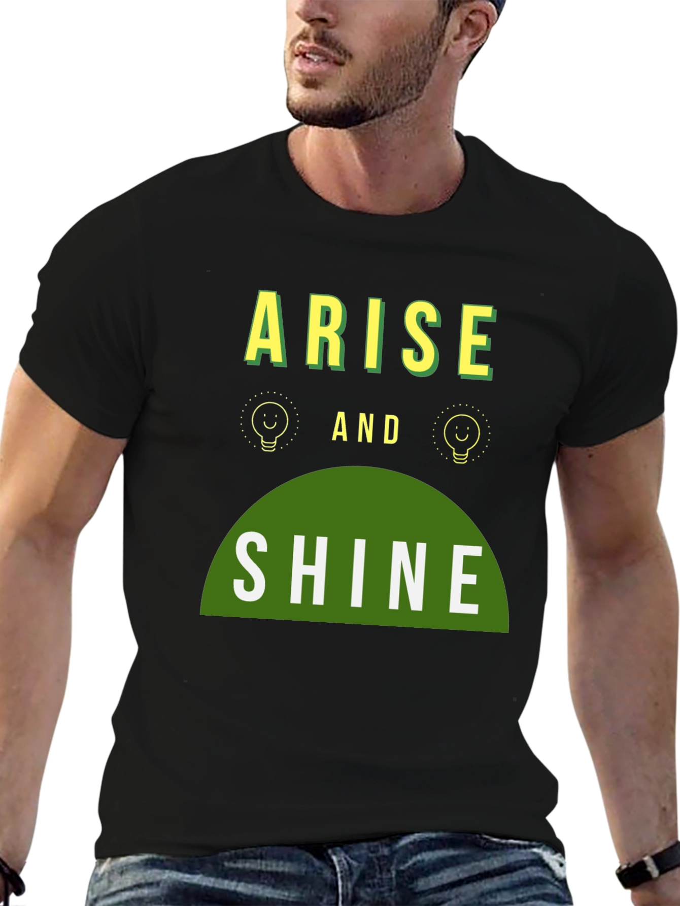 Arise and Shine Graphic Tee - Black Cotton Blend