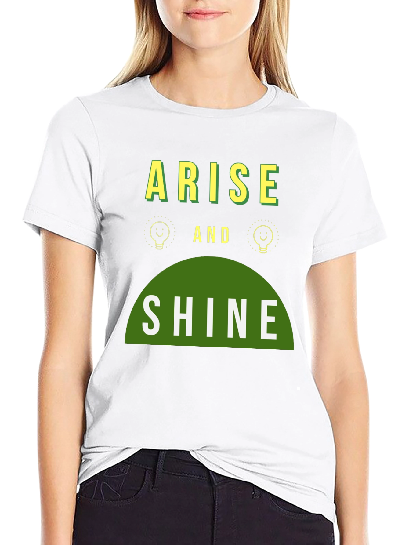 Arise and Shine Graphic Tee - Black Cotton Blend