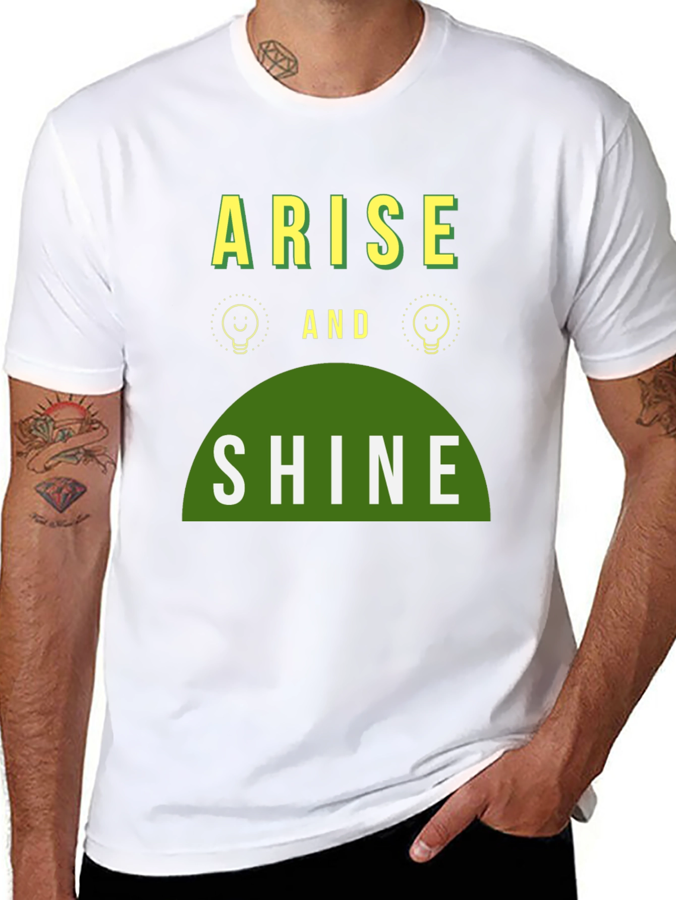 Arise and Shine Graphic Tee - Black Cotton Blend