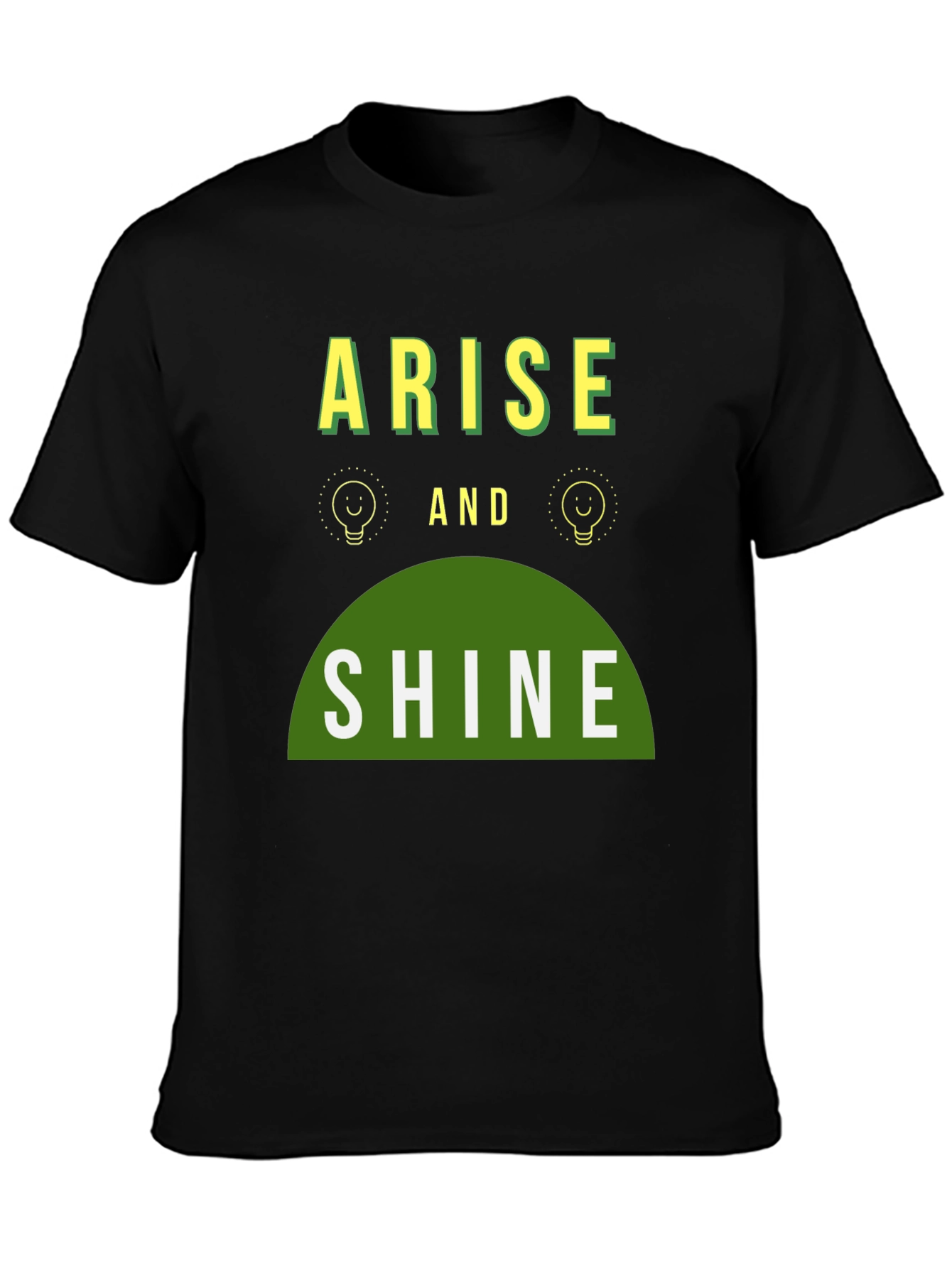 Arise and Shine Graphic Tee - Black Cotton Blend