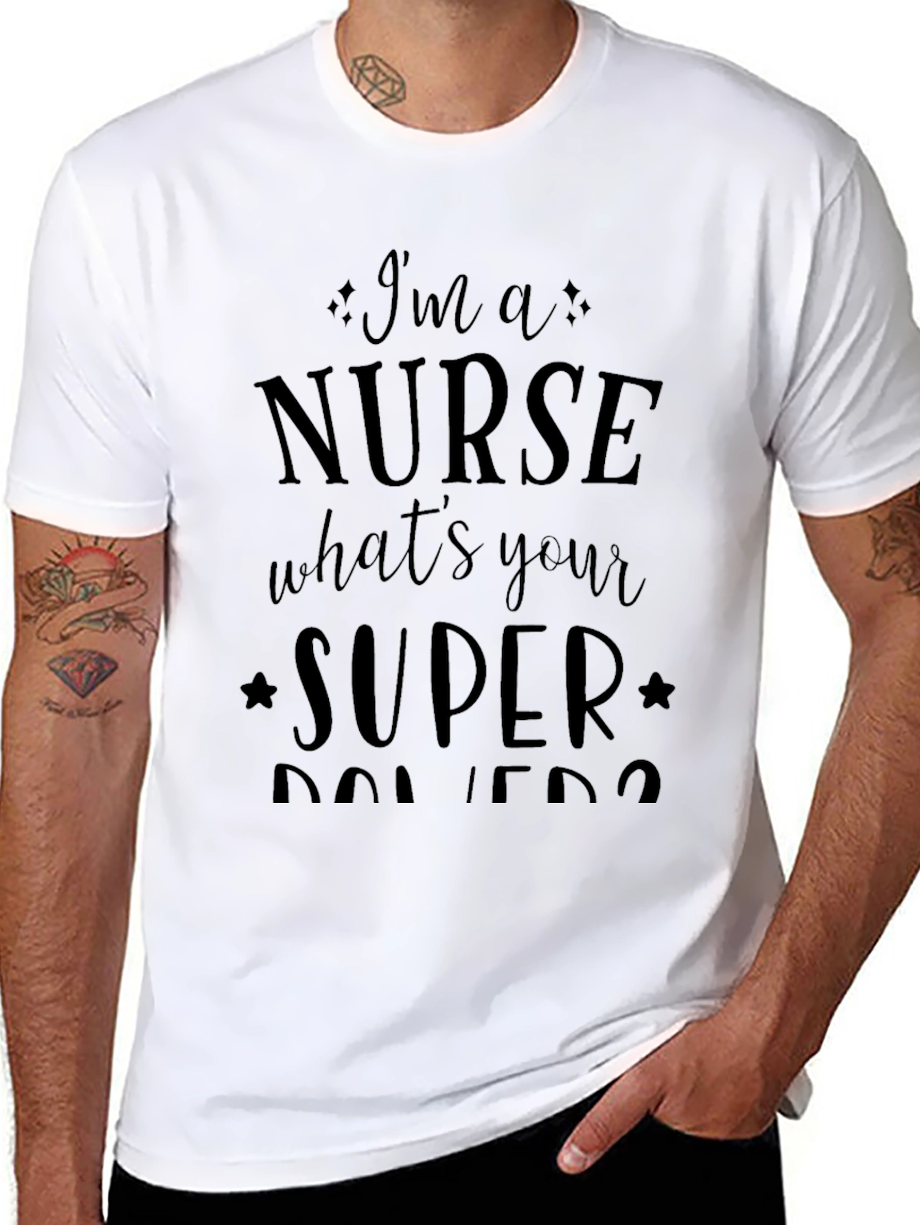 Nurse Superpowers Graphic Tee - Black Unisex T-Shirt