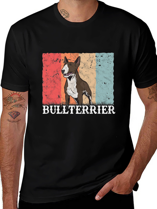 Bull Terrier Graphic Tee - Vintage Style Dog Lover Shirt