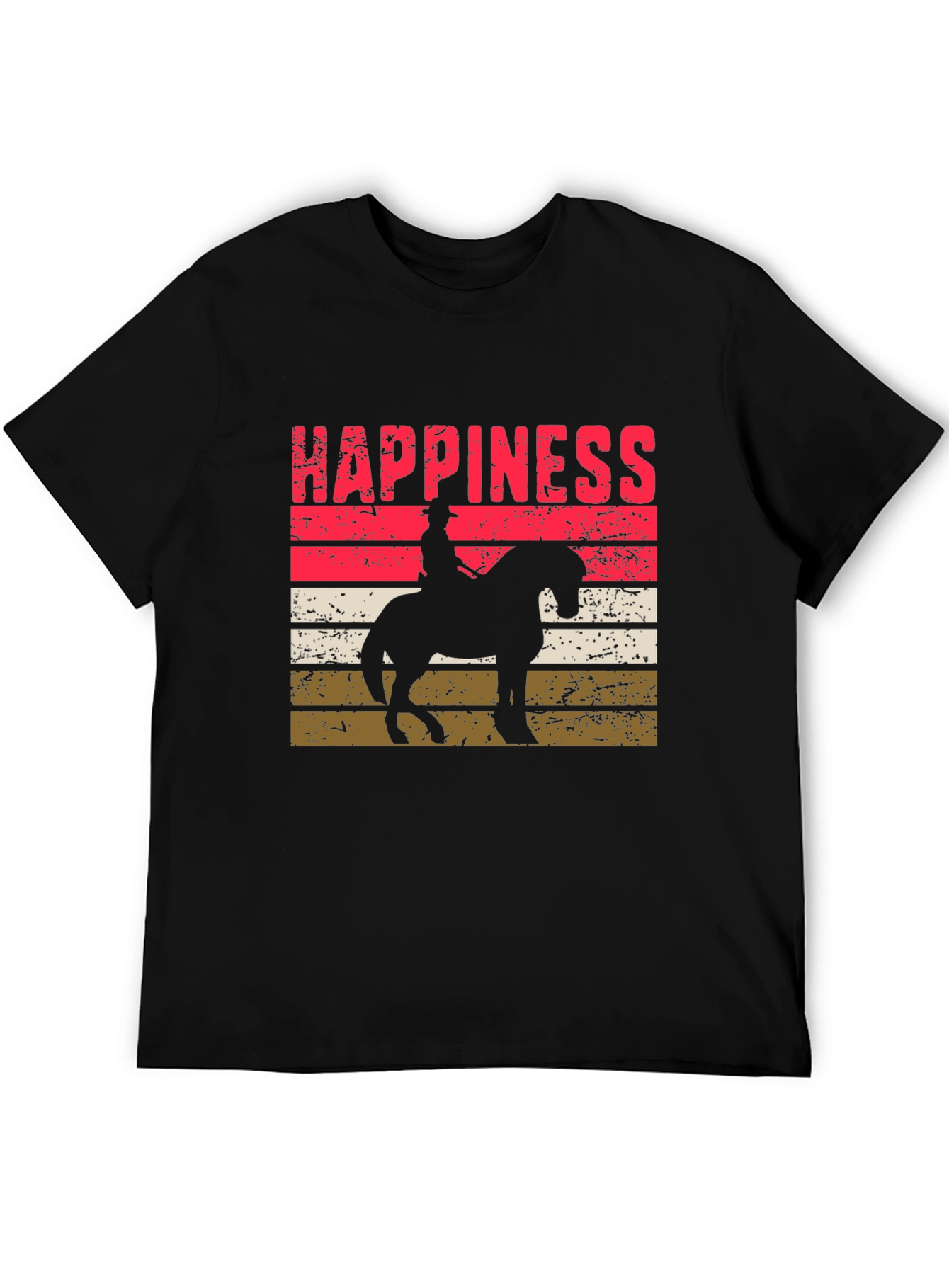 Happiness Horse Rider Silhouette T-Shirt