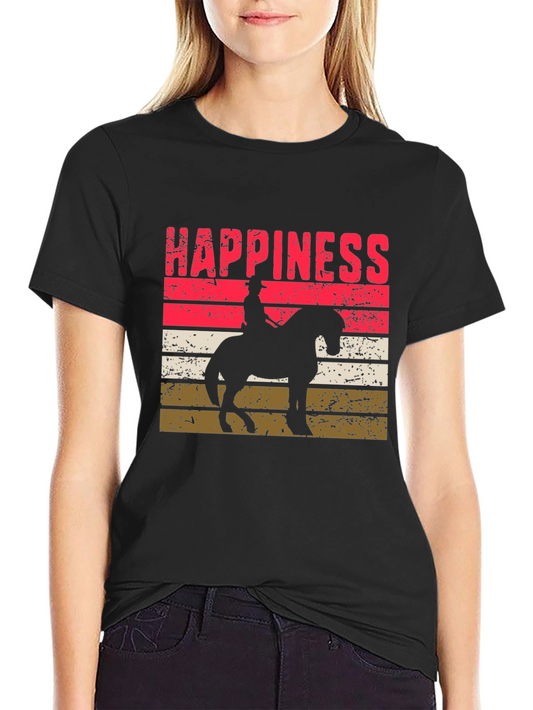 Happiness Horse Rider Silhouette T-Shirt