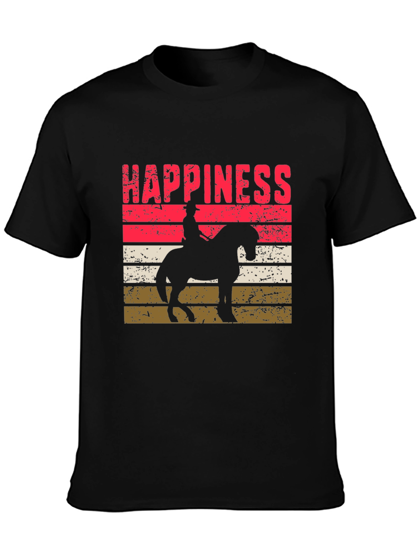 Happiness Horse Rider Silhouette T-Shirt