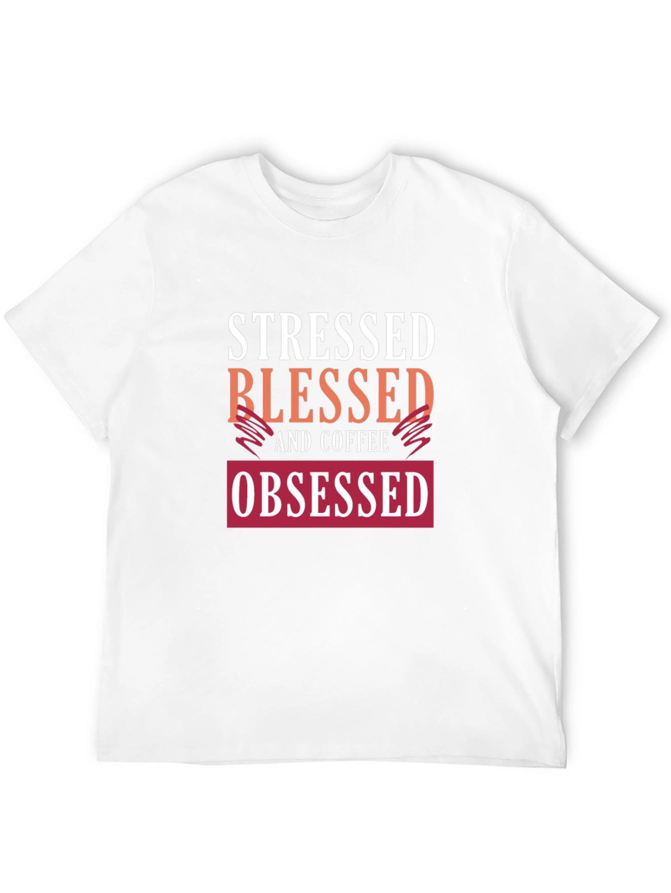 Stressed Blessed Coffee Obsessed Graphic Tee