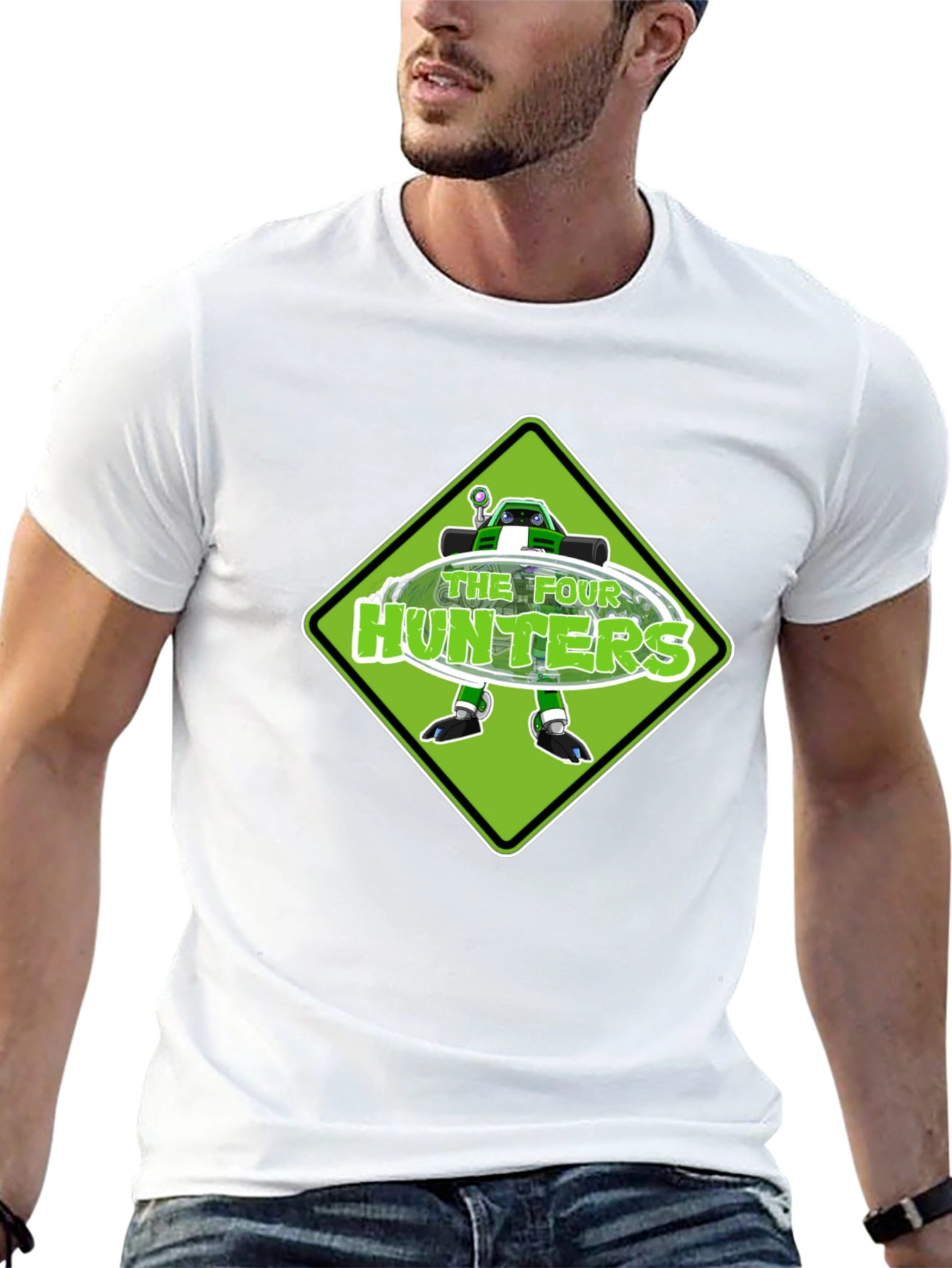 The Four Hunters Green Diamond Black T-Shirt