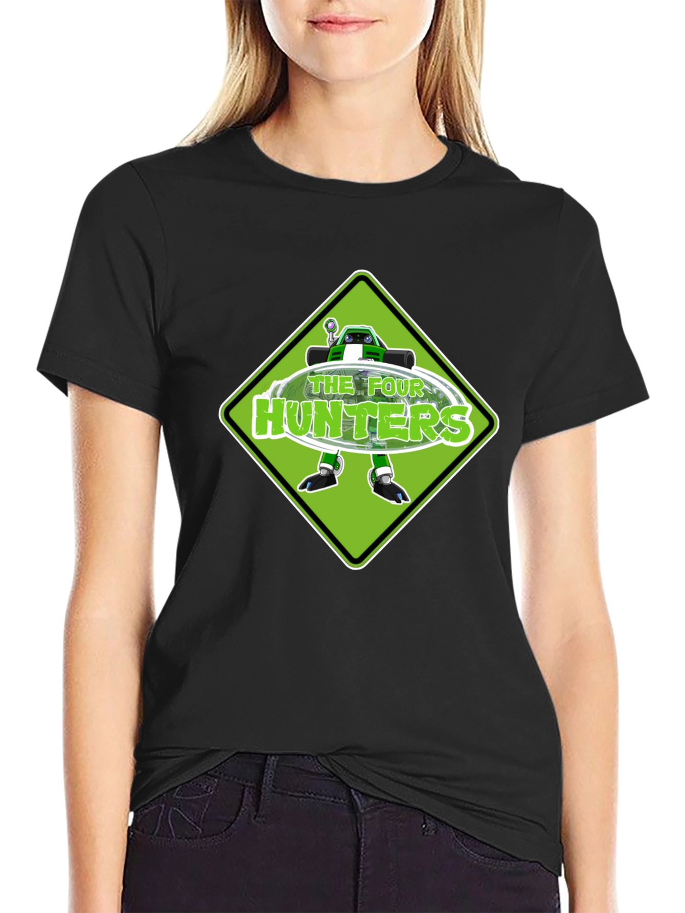 The Four Hunters Green Diamond Black T-Shirt