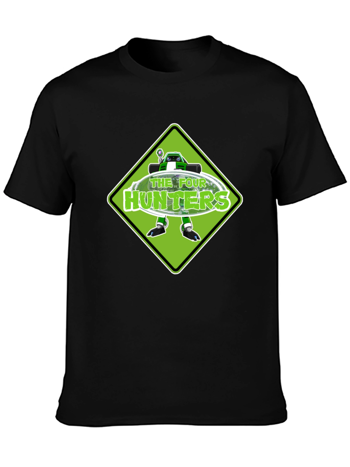 The Four Hunters Green Diamond Black T-Shirt