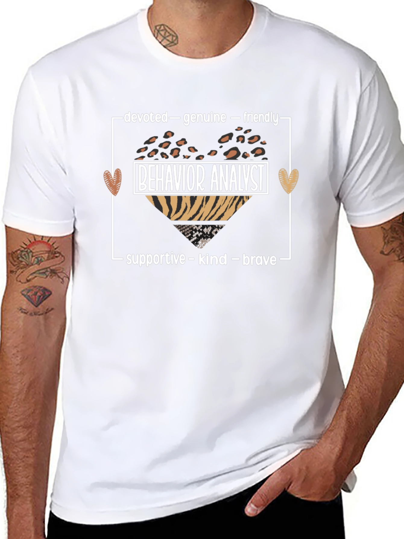 Behavior Analyst Heart T-Shirt: Devoted Genuine Friendly