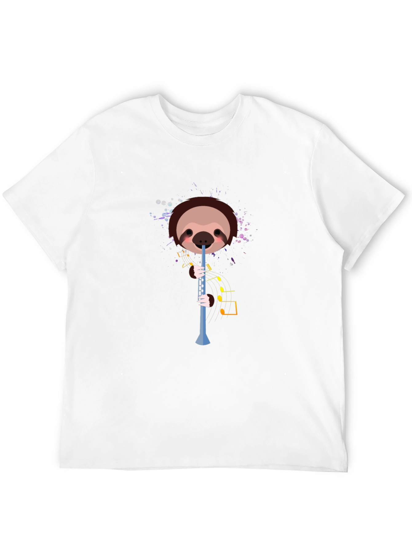 Sloth Clarinet T-Shirt - Funny Music Lover Tee